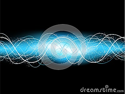 Electric blue background Vector Illustration