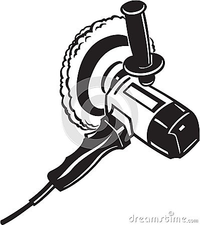 Electric Buffer Tool Vector Illustration