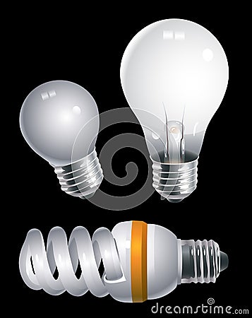 Electric Bulbs Vector Illustration