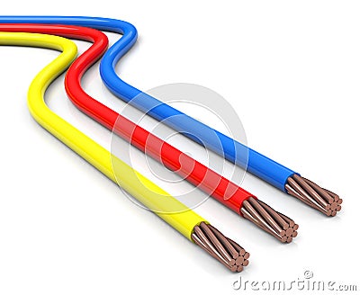 Electric cables Stock Photo