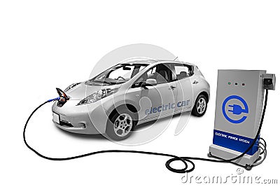 Electric Car Stock Photo