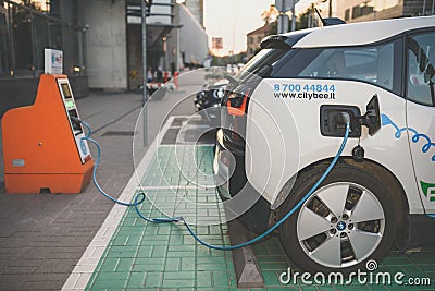 Electric car BMW I3 Editorial Stock Photo