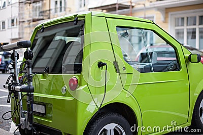 Electric car charging station in Oslo Stock Photo