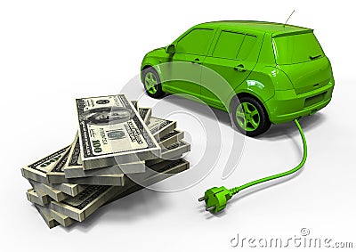 Electric car economy Stock Photo