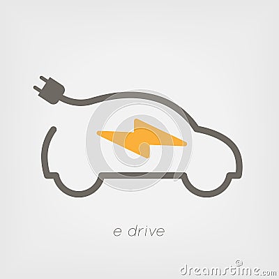 Electric car Vector Illustration