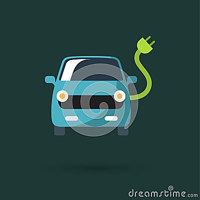 Electric car icon Vector Illustration