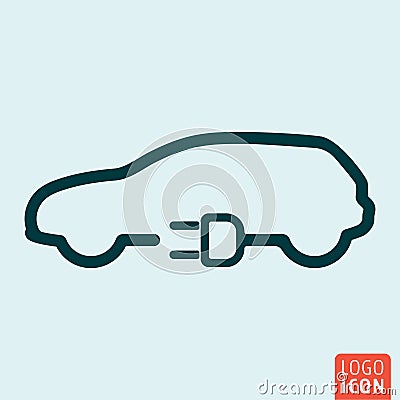 Electric car icon Vector Illustration