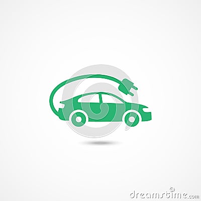 Electric car icon Vector Illustration