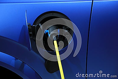 Electric car recharge Stock Photo