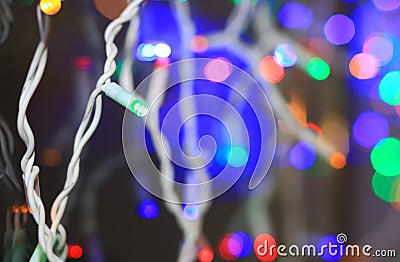 Electric celebration lights Stock Photo