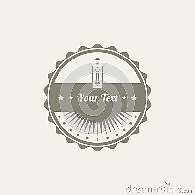 electric cigarette badge label template Vector Illustration