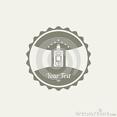 electric cigarette badge label template Vector Illustration