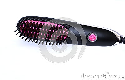 Electric comb-hair dryer-Combing Hair-styling tools-Hairbrushes Stock Photo