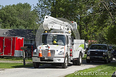 Electric Companies Scramble To Return Service To Customers Editorial Stock Photo