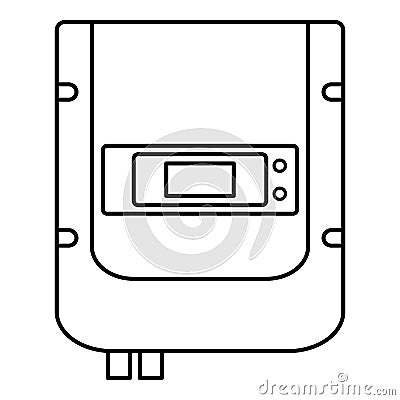 Electric counter icon, outline style Cartoon Illustration