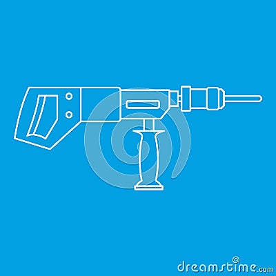Electric drill, perforator icon outline Vector Illustration