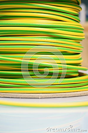 Electric earth cable B Stock Photo