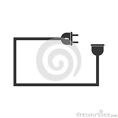 Electric extension cord icon - vector Stock Photo