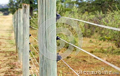 Electric Fence Stock Photo