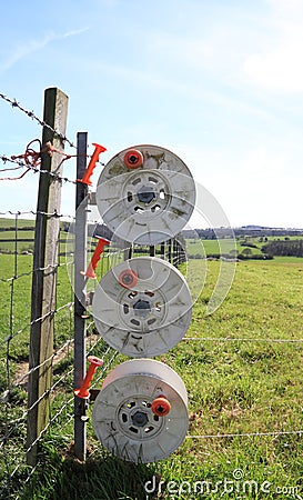 Electric fence Stock Photo