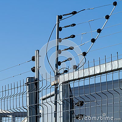 Electric fence Stock Photo