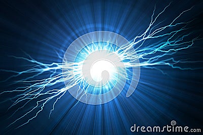 Electric flash of lightning Stock Photo