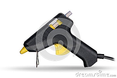 Electric glue gun isolated Stock Photo