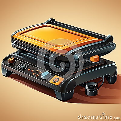 Electric Griddle Stock Photo