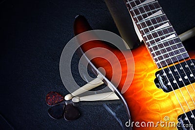 Electric guitar Stock Photo