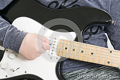 Electric guitar body. Stock Photo