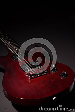 Electric guitar on a dark background Stock Photo