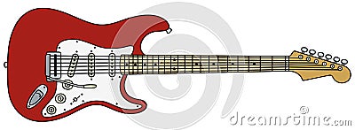 Electric guitar Vector Illustration