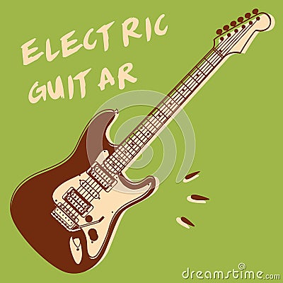 Electric guitar Vector Illustration