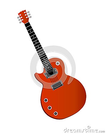 Electric guitar isolated Vector Illustration