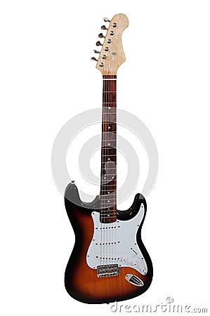 Electric guitar isolated on white Stock Photo