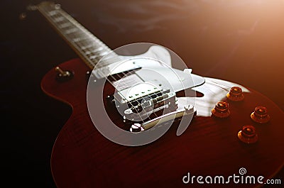 Electric guitar macro abstract Stock Photo