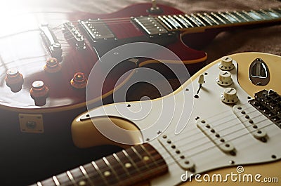 Electric guitar macro abstract Stock Photo