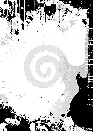 Electric guitar poster background Vector Illustration