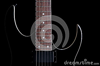 Electric guitar silhouette iso Stock Photo