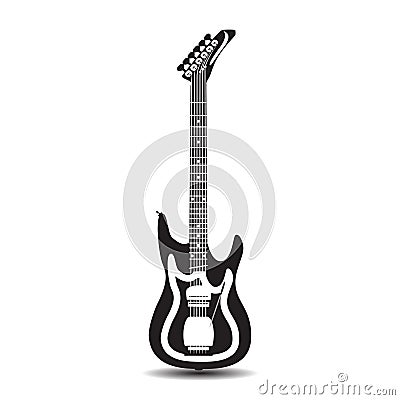 Electric Guitar, vector illustration in flat style Vector Illustration