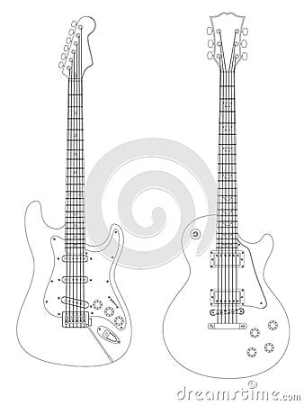 Electric guitars Vector Illustration