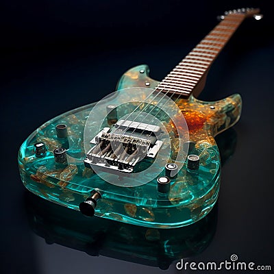 electric guitars Clear as glass Stock Photo