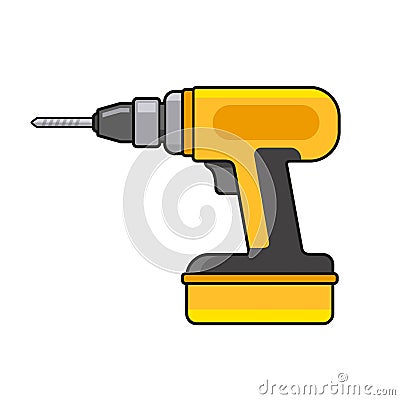 Electric Hand Drill Icon. Vector Vector Illustration