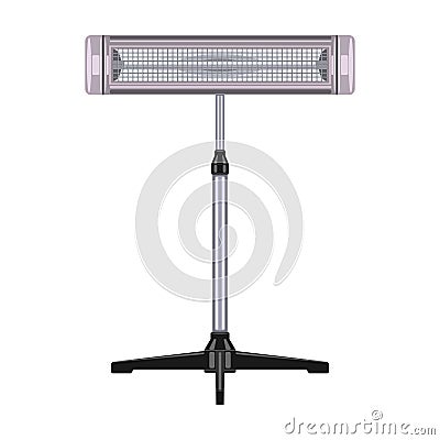 Electric heater vector icon.Cartoon vector icon isolated on white background electric heater. Vector Illustration