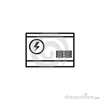 Electric home generator outline icon Vector Illustration