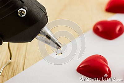 Electric hot glue gun . Stock Photo