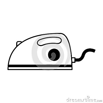 Electric iron appliance icon Vector Illustration