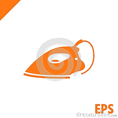 Electric iron icon stock vector illustration flat design Vector Illustration