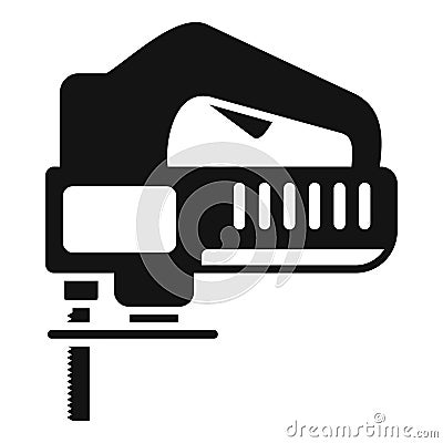 Electric jigsaw icon, simple style Vector Illustration