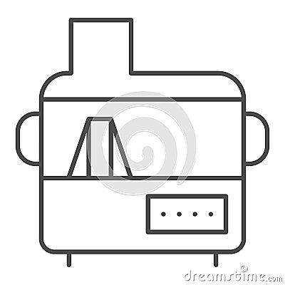 Electric juicer thin line icon. Household vector illustration isolated on white. Kitchenware outline style design Vector Illustration